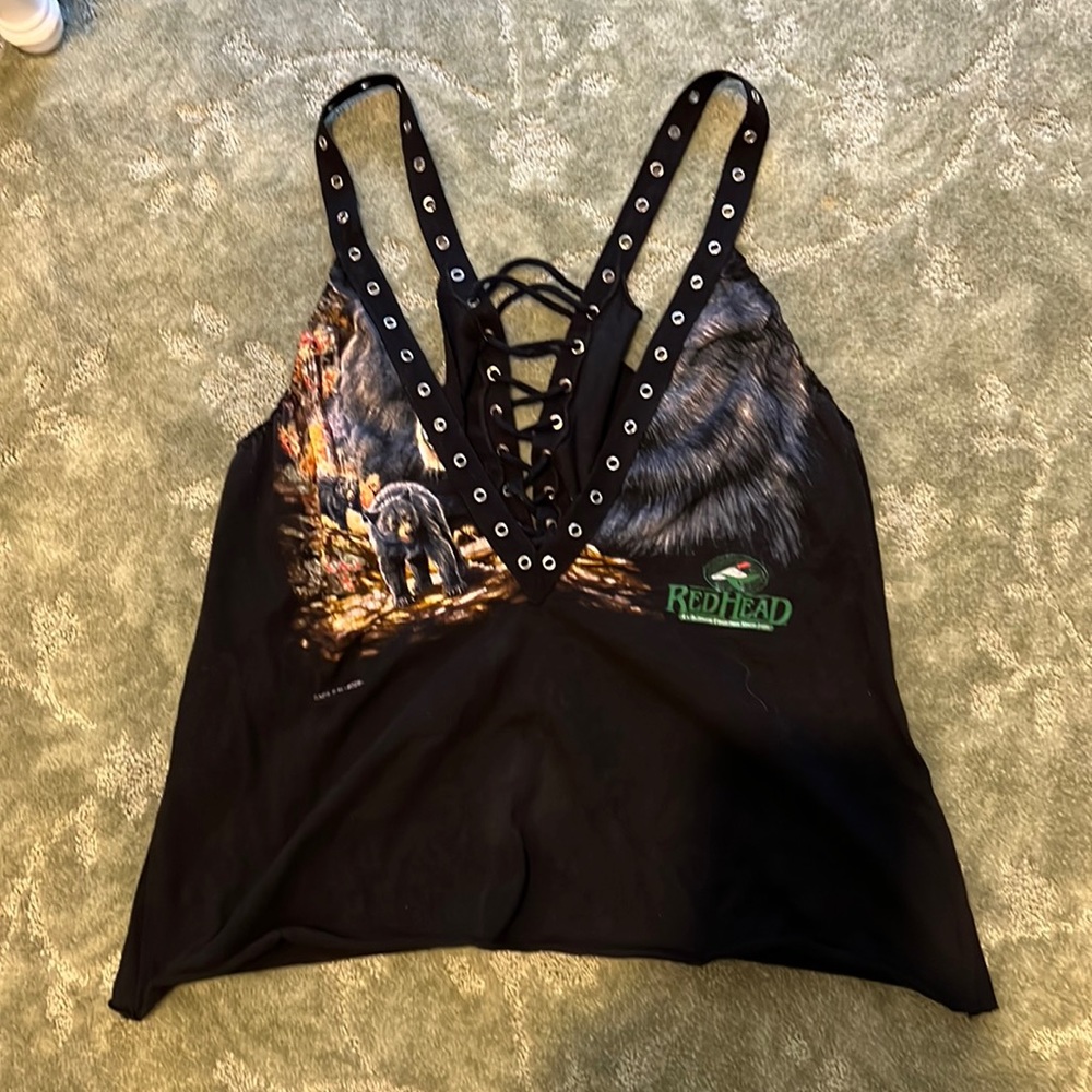LF -Furst of a Kind black tank top reversible back and front